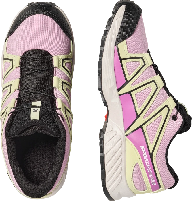 Salomon Speedcross Waterproof dawn pink/acid lime/black (Junior)