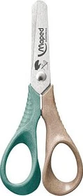 Maped Smiling Planet Vivo Schulschere, Bastelschere, Linkshänder, 120mm, braun/blau