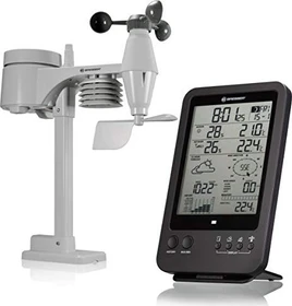 Bresser WetterCenter 5in1 Wettervorhersage-Center schwarz, digital