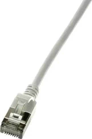 LogiLink TPE Slim Patchkabel, Cat6a, U/FTP, RJ-45/RJ-45, 1m, grau