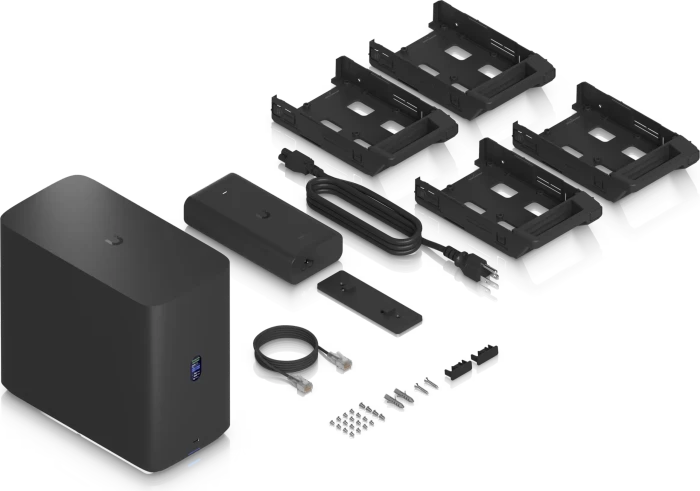 Ubiquiti UNAS 4 schwarz, 4GB RAM, 1x RJ-45 2.5GBase-T, 1x USB-C 3.0