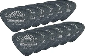 Dunlop Tortex Pitch Black Standard Pick, .73mm, 12-Pack