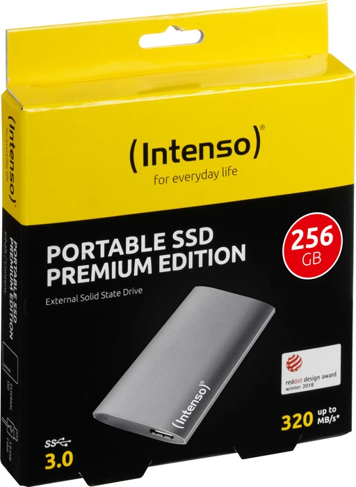 Intenso Portable SSD Premium Edition, grau, 256GB, USB 3.0 Micro-B