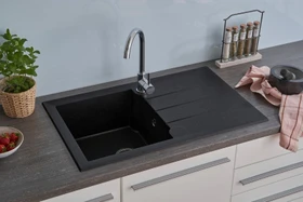 Respekta Alineo 810x500mm Einbau Becken reversibel schwarz