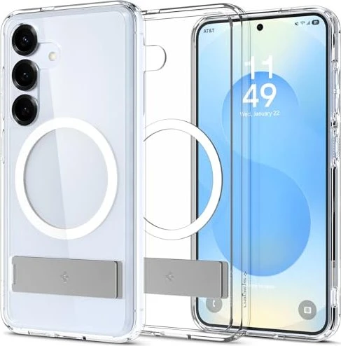 Spigen Ultra Hybrid S (MagFit) für Samsung Galaxy S25 Clear White