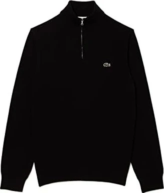 Lacoste Baumwolle mit Reißverschluss und hohem Kragen Pullover schwarz (Herren)