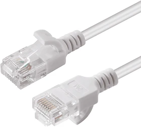 MicroConnect Slim Patchkabel, Cat6, U/UTP, RJ-45/RJ-45, 0.25m, weiß