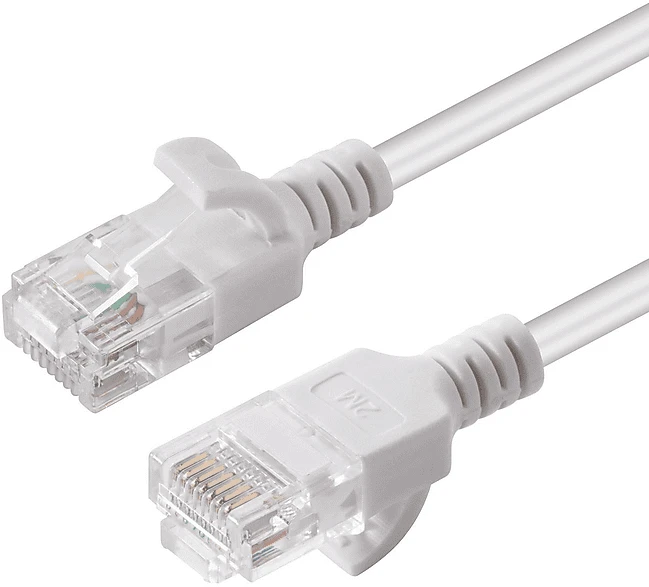 MicroConnect Slim Patchkabel, Cat6, U/UTP, RJ-45/RJ-45, 0.25m, weiß