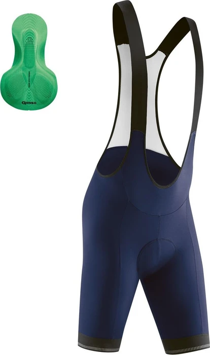 Gonso Sitivo Bib Fahrradhose kurz etheral blue/brightgreen (Herren)