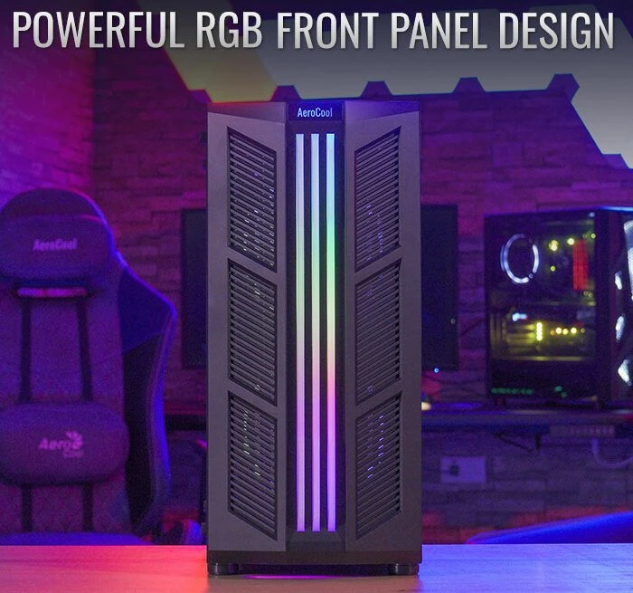 AeroCool Prime, inkl. 2x Lüfter, Glasfenster