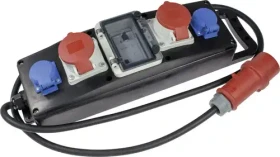 as-Schwabe Vollgummi Steckdosenleiste S5+, 2m, 4-fach, 2m