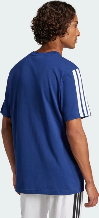 adidas Essentials 3-Streifen Single Jersey T-Shirt kurzarm dark blue/white (Herren)