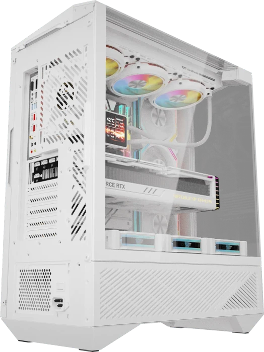 DarkFlash DY460 White, Glasfenster
