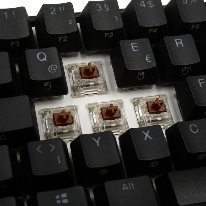 Ducky Mecha Mini PBT, schwarz, MX RGB BROWN, USB, DE