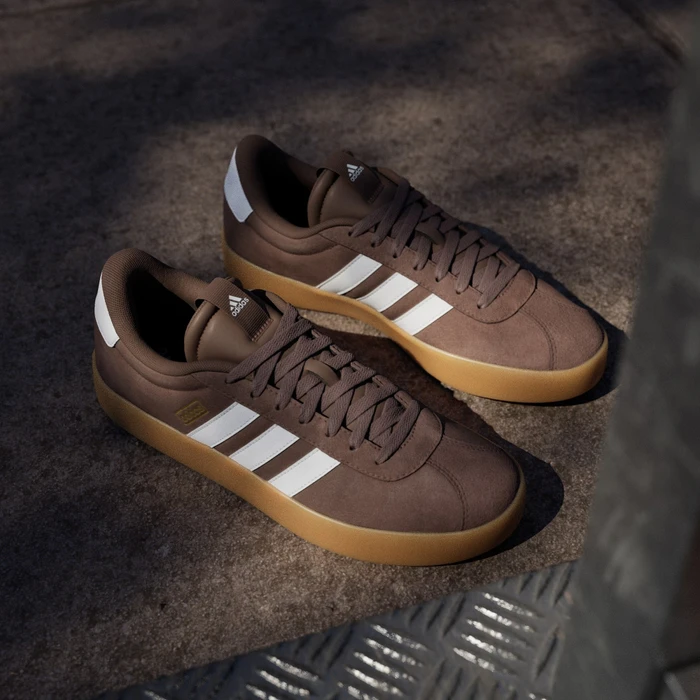 adidas VL Court 3.0 earth strata/cloud white/gold metallic