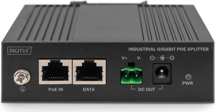Digitus Industrial Railmount Gigabit PoE-Splitter, 2x RJ-45, PoE++ PD