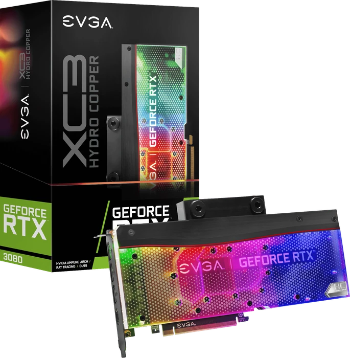 EVGA GeForce RTX 3080 XC3 Ultra Hydro Copper Gaming, 10GB GDDR6X, HDMI, 3x DP