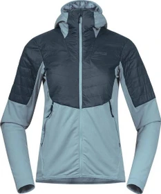 Bergans Senja Midlayer Hood Funktionsjacke smoke blue/orion blue (Damen)