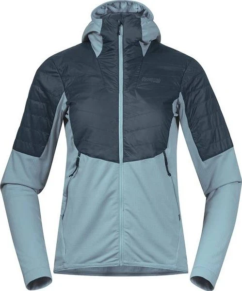 Bergans Senja Midlayer Hood Funktionsjacke smoke blue/orion blue (Damen)