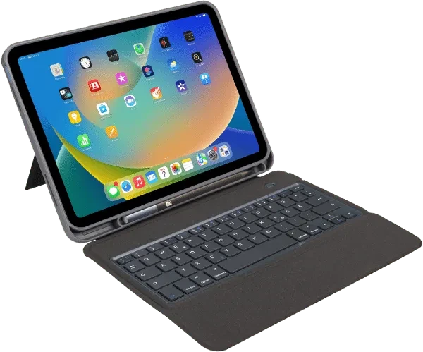 Deqster Slim Keyboard 2 für iPad 10, grau, DE
