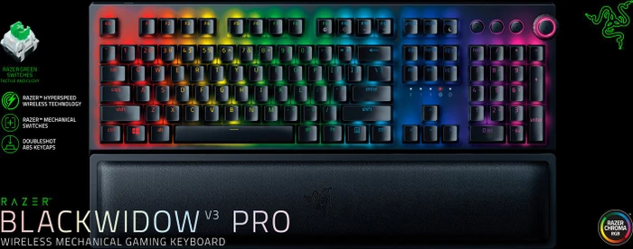 Razer BlackWidow V3 Pro, Razer YELLOW, USB/Bluetooth, US