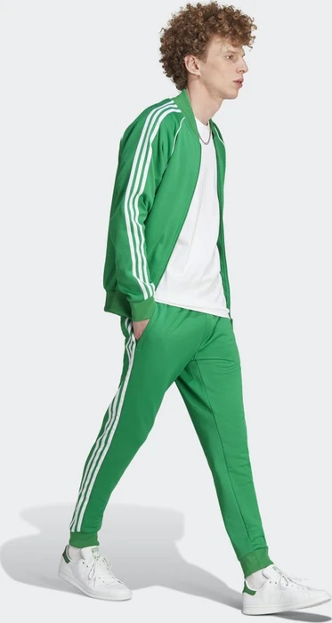 adidas Adicolor Classics SST Trainingshose lang grün/weiß (Herren)