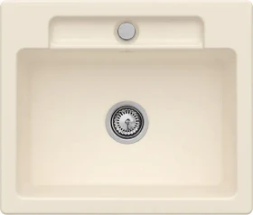 Villeroy & Boch Siluet 60 S flat flächenbündig Becken mittig mit Ablauffernbedienung ivory