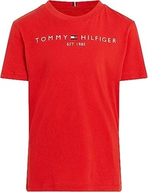 Tommy Hilfiger Essential Logo T-Shirt kurzarm deep crimson (Junior)