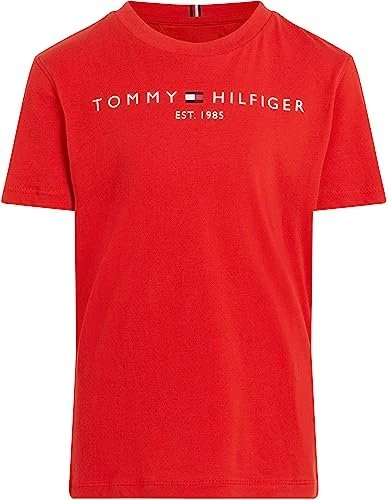 Tommy Hilfiger Essential Logo T-Shirt kurzarm deep crimson (Junior)