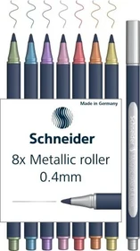 Schneider Paint-It 050 Metallic Tintenroller (Mine) sortiert, 8er-Pack