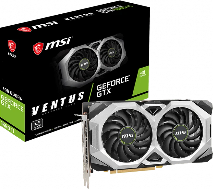 MSI GeForce GTX 1660 Ti Ventus 6G, 6GB GDDR6, HDMI, 3x DP