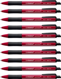 STABILO pointball NatureCOLORS Kugelschreiber burgunderrot/schwarz, 10er-Pack