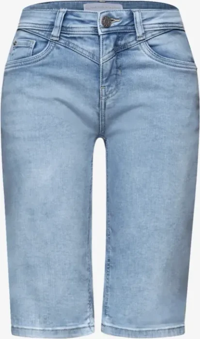 Street One Jane Bermuda Shorts mit Turn-Up Detail Jeans light blue authentic washed (Damen)