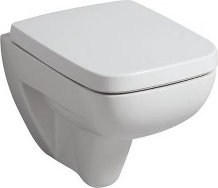 Geberit Renova Compact Square Wand-WC Tiefspüler, verkürzte Ausladung weiß