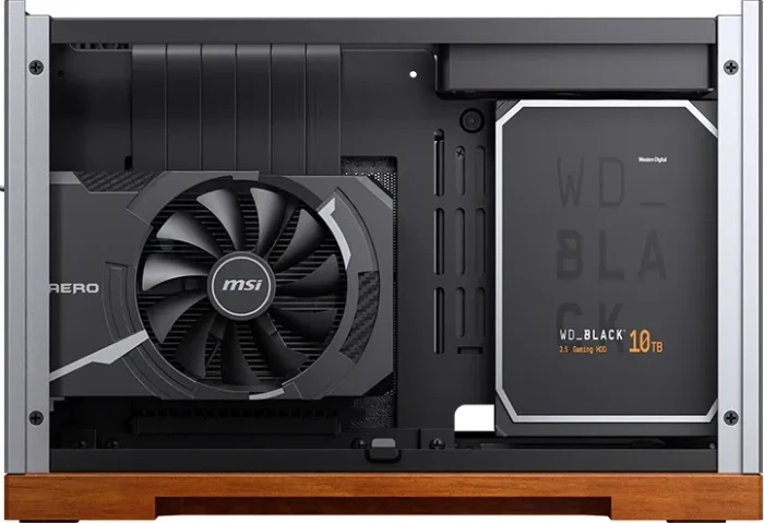 Jonsbo T9 Black, silber/braun, PCIe 5.0 Edition, Mini-ITX