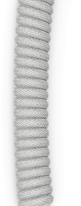 Glorious Coiled Cable USB-C auf USB-A, Tastaturkabel (Spiral-Textilkabel), 1.37m, Ghost White