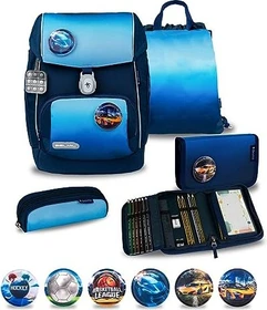 Belmil Comfy Plus Blue Navy Schultaschen-Set, 4-tlg.