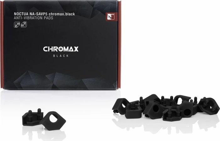 Noctua NA-SAVP5 chromax.black Anti-Vibrations-Pads für 80/92mm Lüfter, schwarz, 16er-Pack