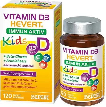Vitamin D3 Hevert Immun Aktiv Kids Lutschtabletten, 120 Stück