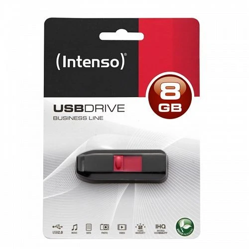 Intenso Business Line 8GB schwarz/rot, USB-A, USB 2.0