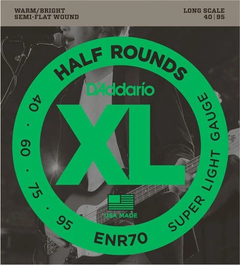 D'Addario XL Half Rounds Bass Super Light, Long Scale