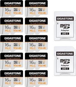 Gigastone 10x High Endurance R95/W30 16GB Kit, UHS-I U3, Class 10, 10er-Pack