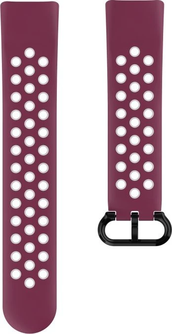 Hama Ersatzarmband für Fitbit Charge 5 Silikon grau/rot