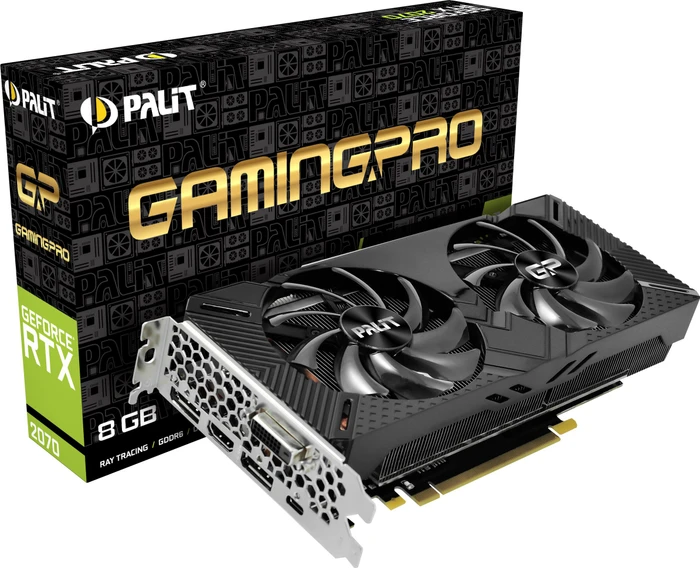 Palit GeForce RTX 2070 GamingPro V1, 8GB GDDR6, DVI, HDMI, USB-C, 2x DP