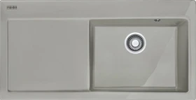 Franke Mythos MTK 611-100 Einbau Becken rechts mit Ablauffernbedienung perlgrau matt