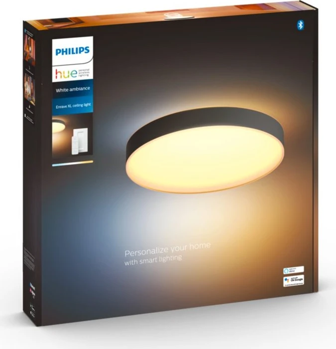 Philips Hue White Ambiance Enrave XL Deckenleuchte schwarz