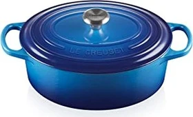 Le Creuset Signature Gusseisen Bräter oval 27cm 4.1l azure
