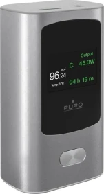 Puro Powerbank mit Display 45W 10000mAh grau