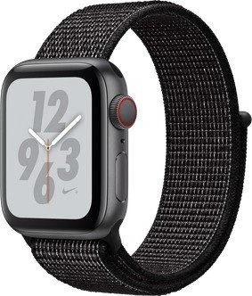 Apple Watch Nike+ Series 4 (GPS + Cellular) Aluminium 40mm grau mit Sport Loop schwarz