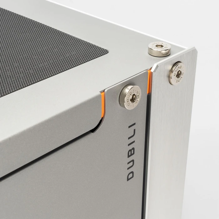 In Win Dubili Titanium Grey DIY Edition, modular, grau, Glasfenster